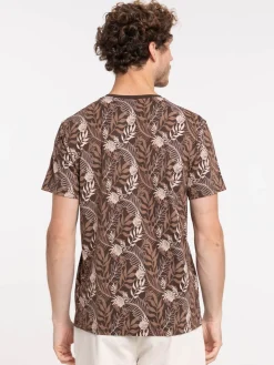 T-shirt imprimé feuillage homme