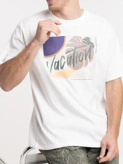 T-shirt imprimé tropical homme