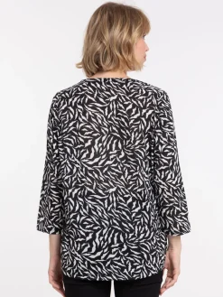 T-shirt imprimé végétal femme