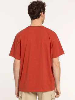 T-shirt loose tomette imprimé homme