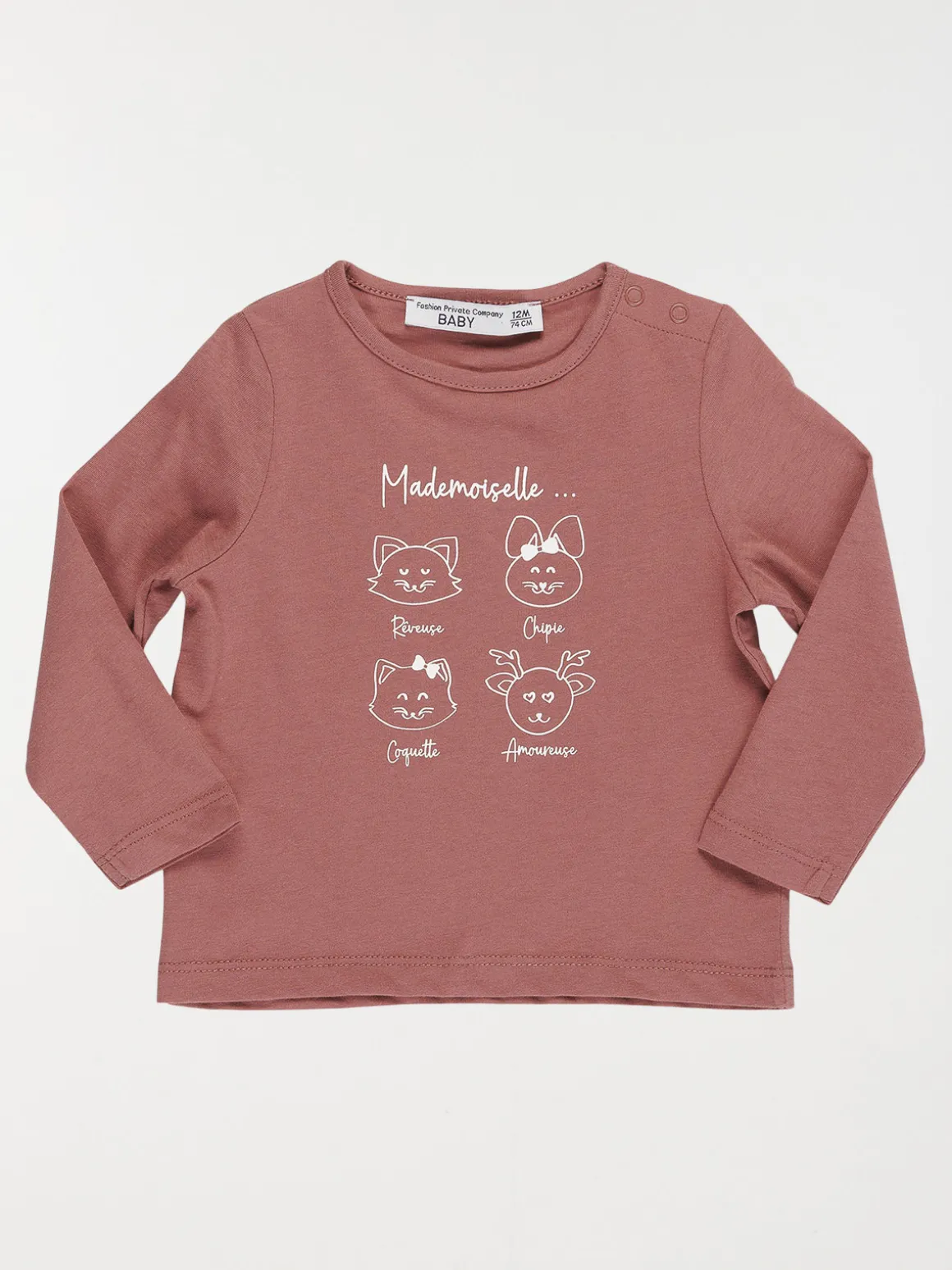 T-shirt mademoiselle fille (3-36M)