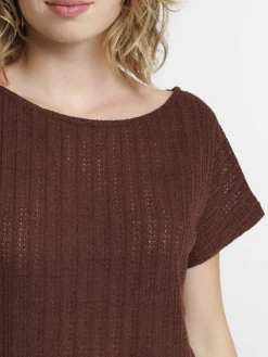T-shirt maille ajourée femme