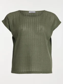 T-shirt maille grande taille femme