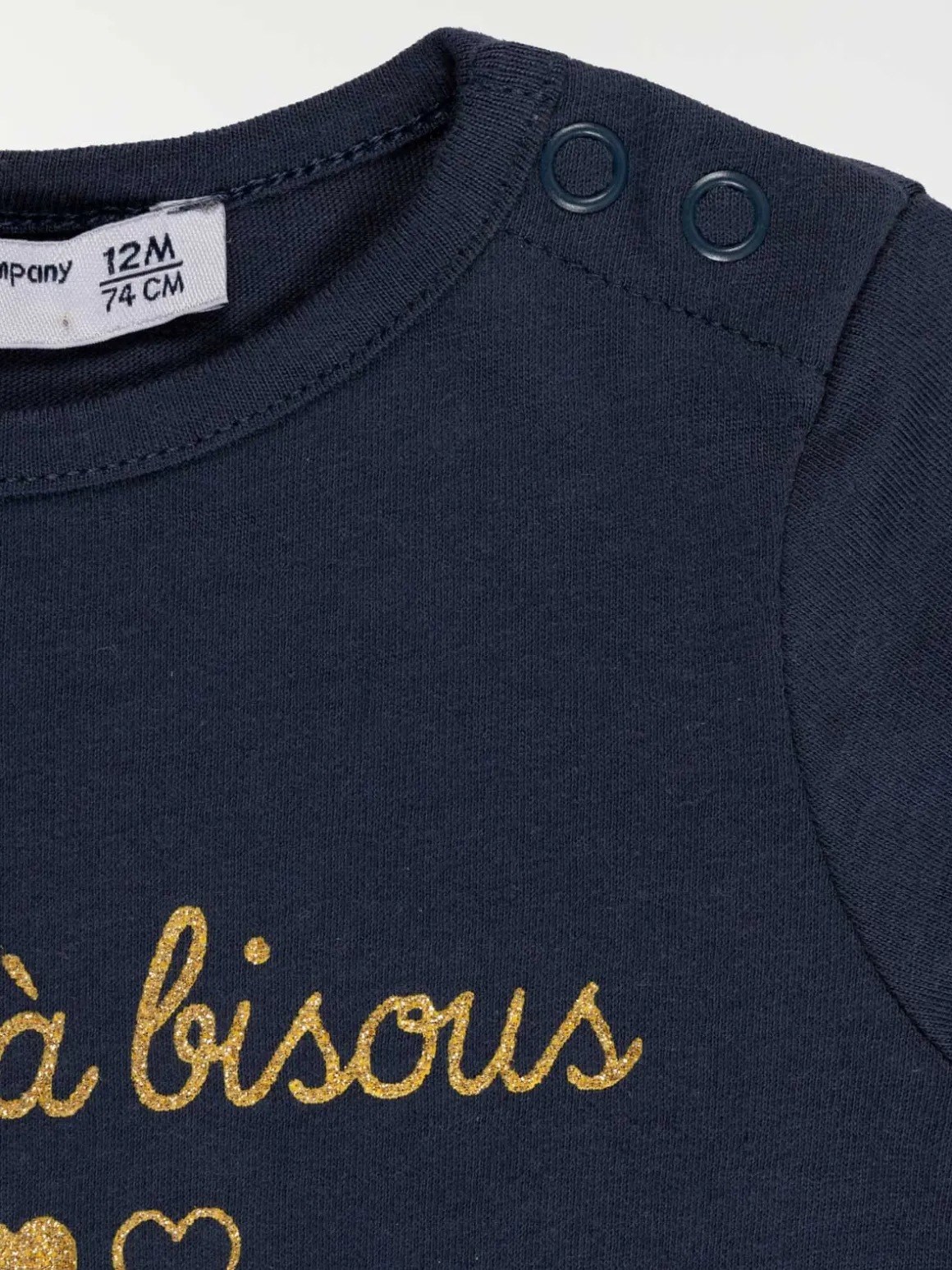 T-shirt marine message fille (3-36M)