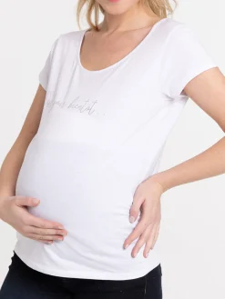 T-shirt maternité blanc femme
