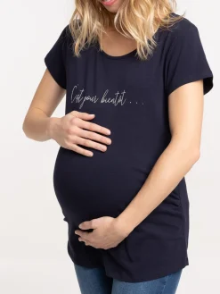 T-shirt maternité marine femme
