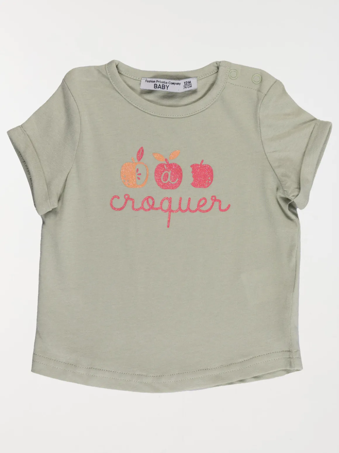 T-shirt message à croquer fille (3-36M)