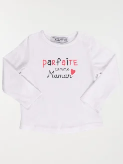 T-shirt message blanc fille (3-36M)