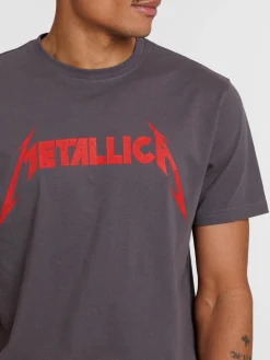 T-shirt Metallica gris anthracite homme