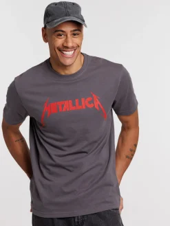 T-shirt Metallica gris anthracite homme