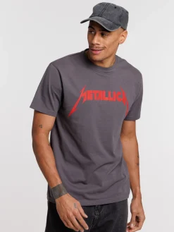T-shirt Metallica gris anthracite homme