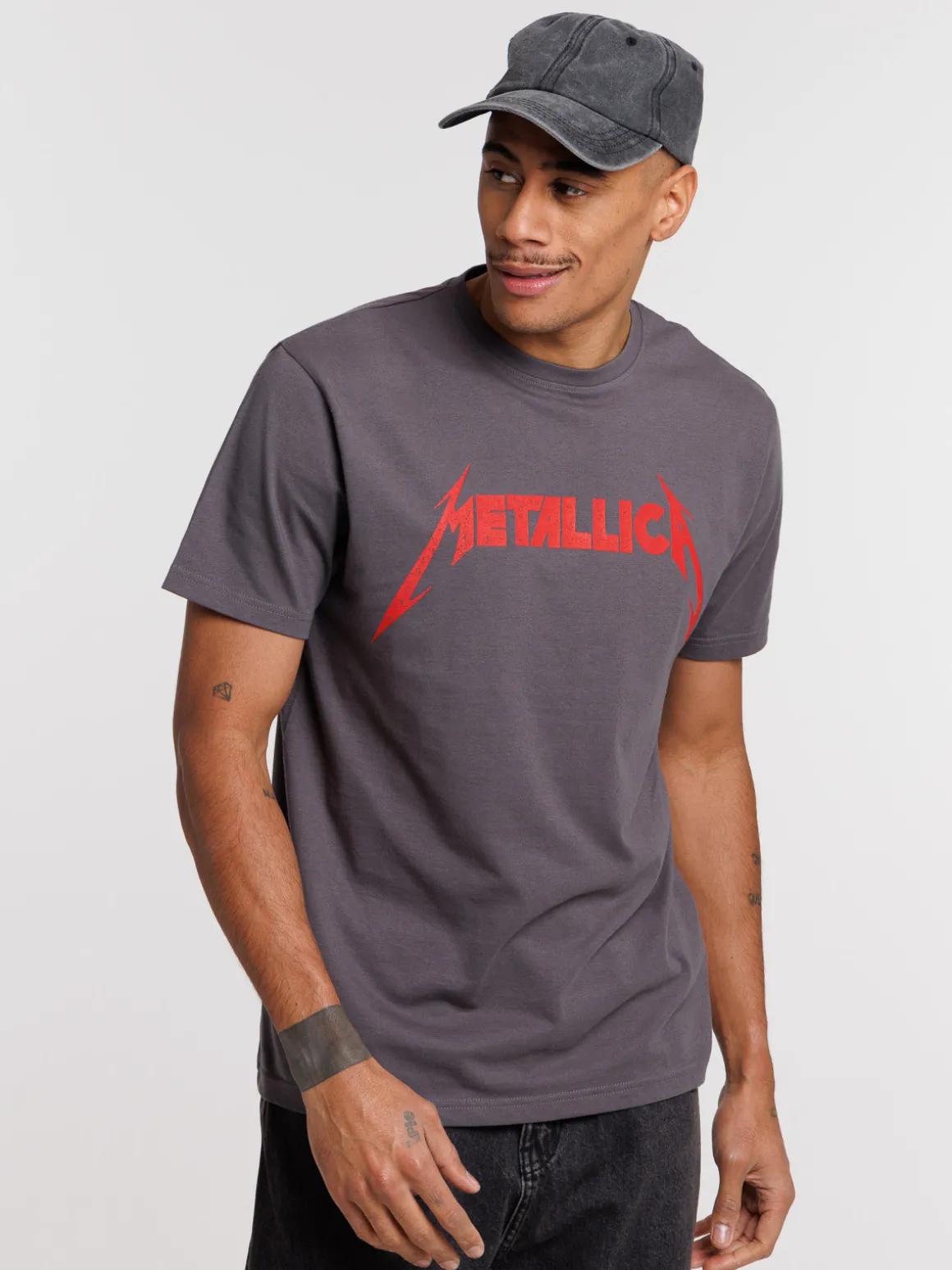 T-shirt Metallica gris anthracite homme