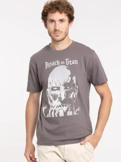 T-shirt motif Attack on titan homme