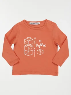 T-shirt motif et message garçon (3-36M)