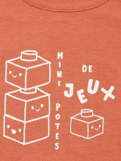 T-shirt motif et message garçon (3-36M)