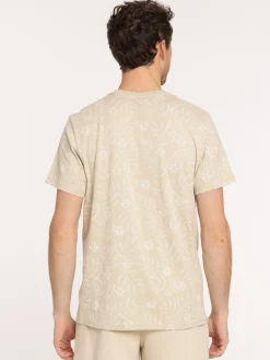 T-shirt motif feuillage tropical homme