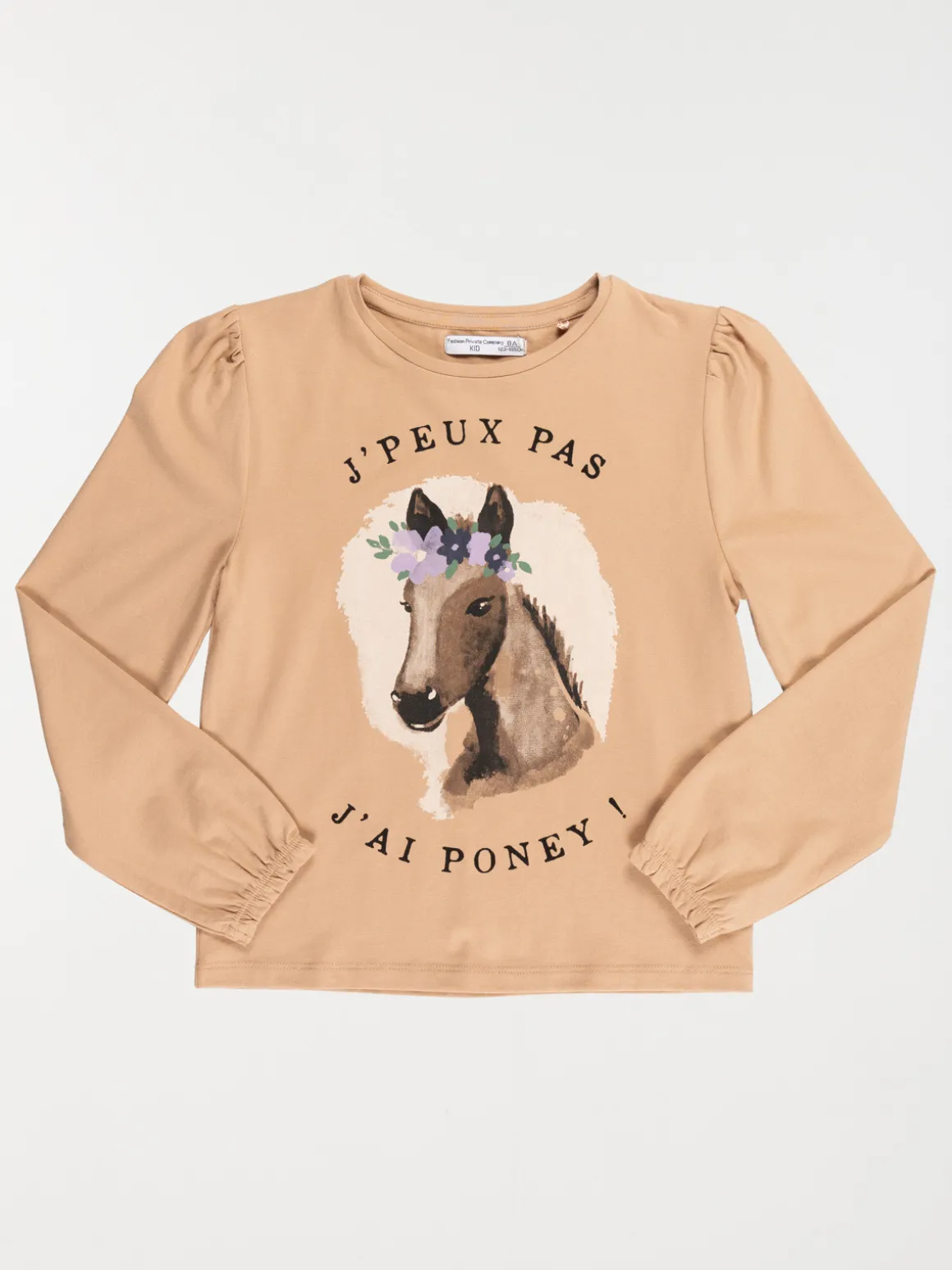 T-shirt motif poney fille (3-12A)