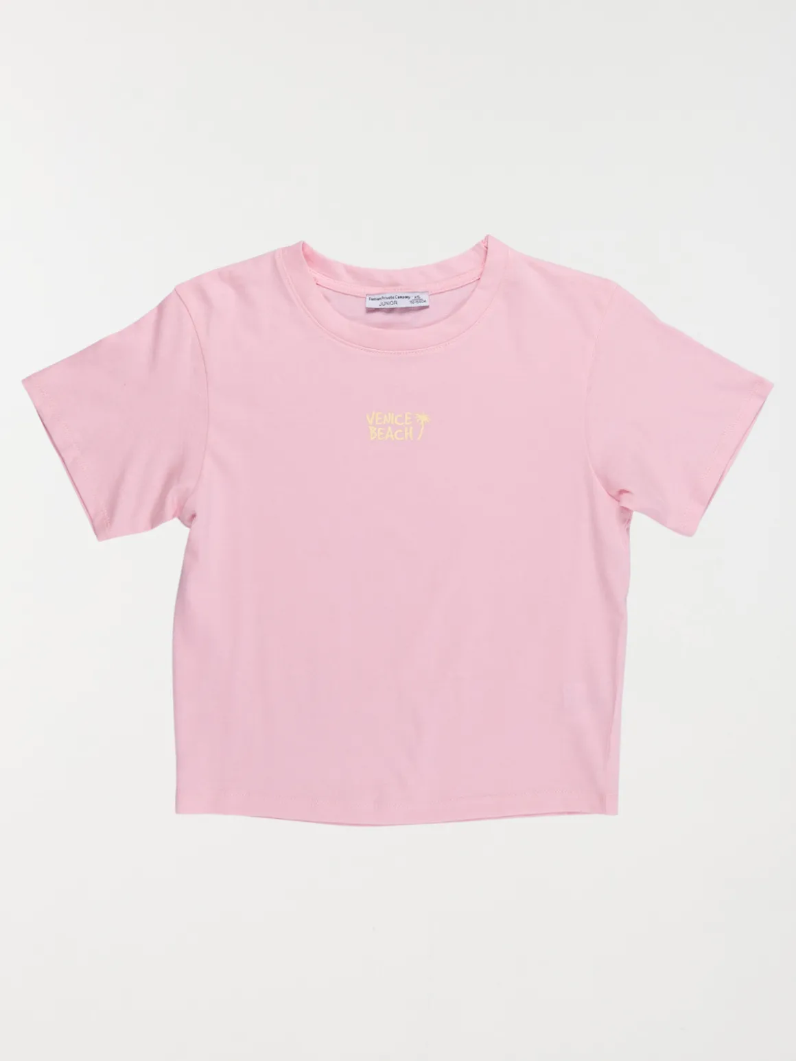 T-shirt motif rose poudre fille (XXS-M)