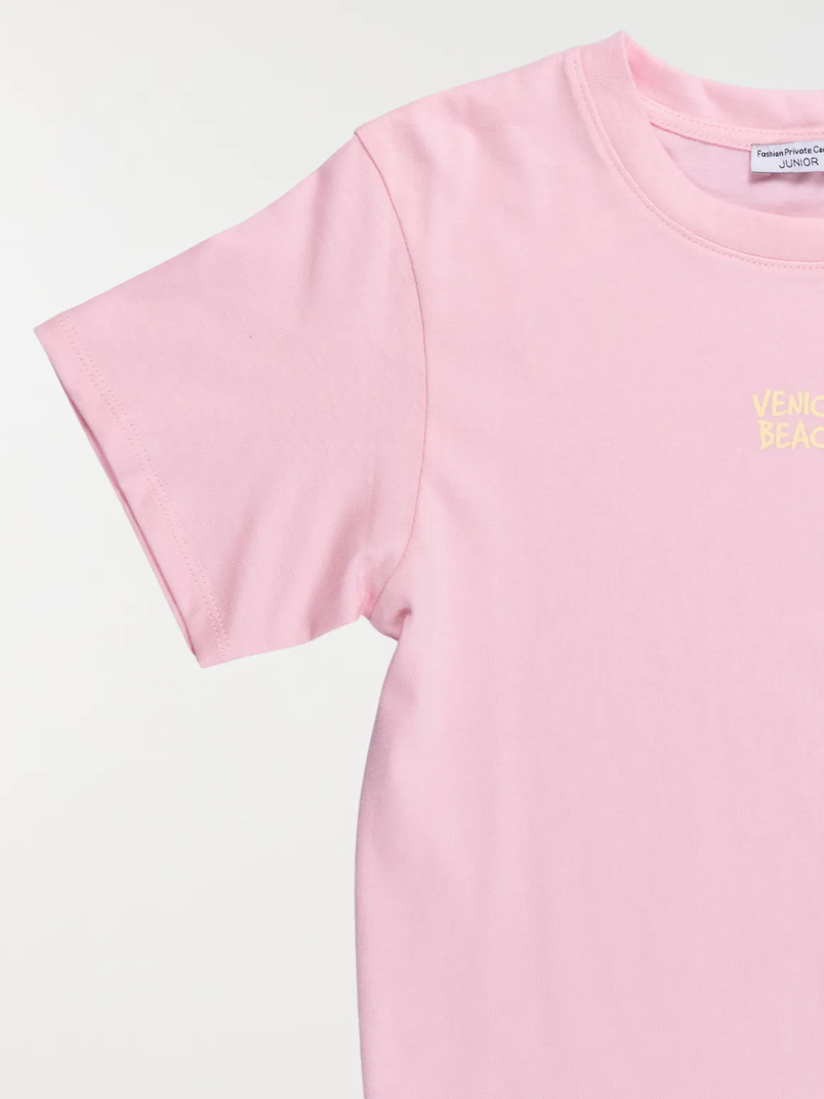 T-shirt motif rose poudre fille (XXS-M)