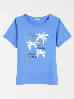 T-shirt motifs brillants femme