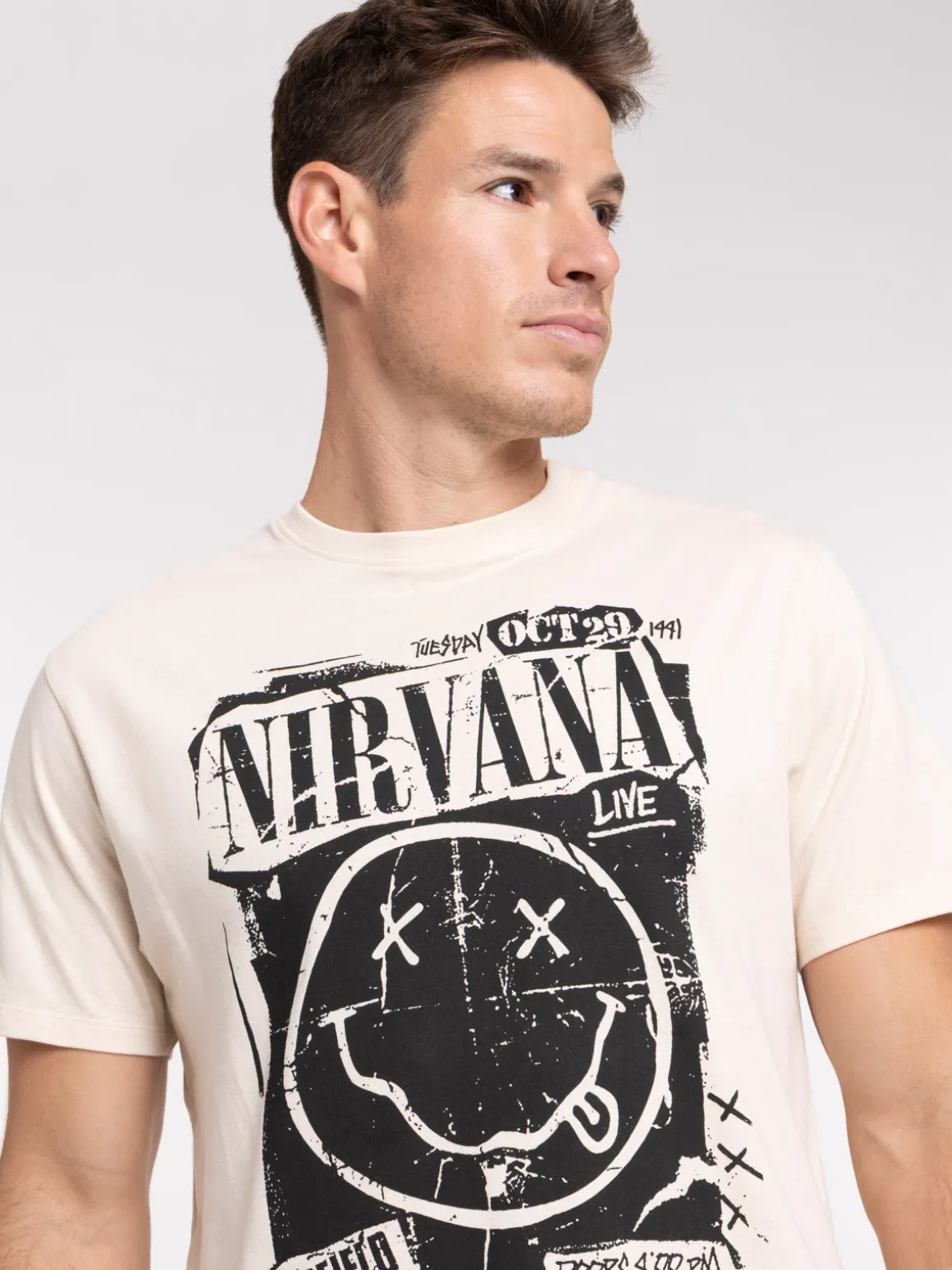 T-shirt NIRVANA craie homme