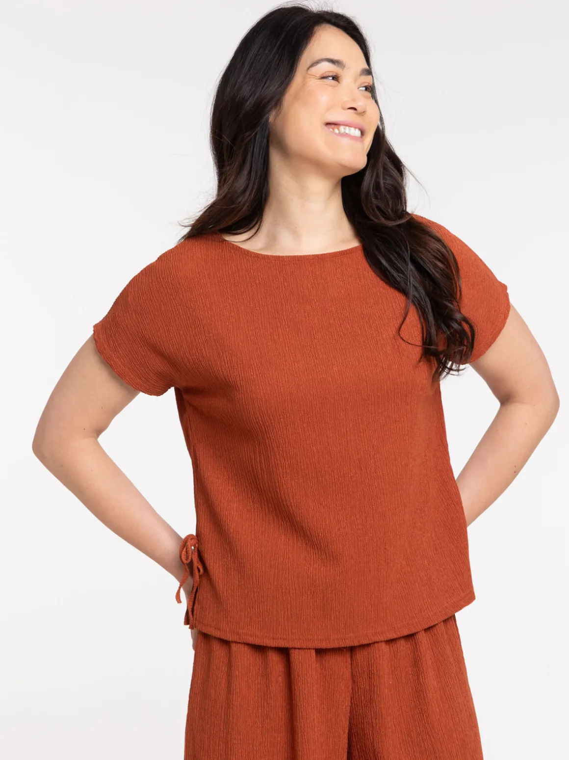 T-shirt noeuds côtés femme