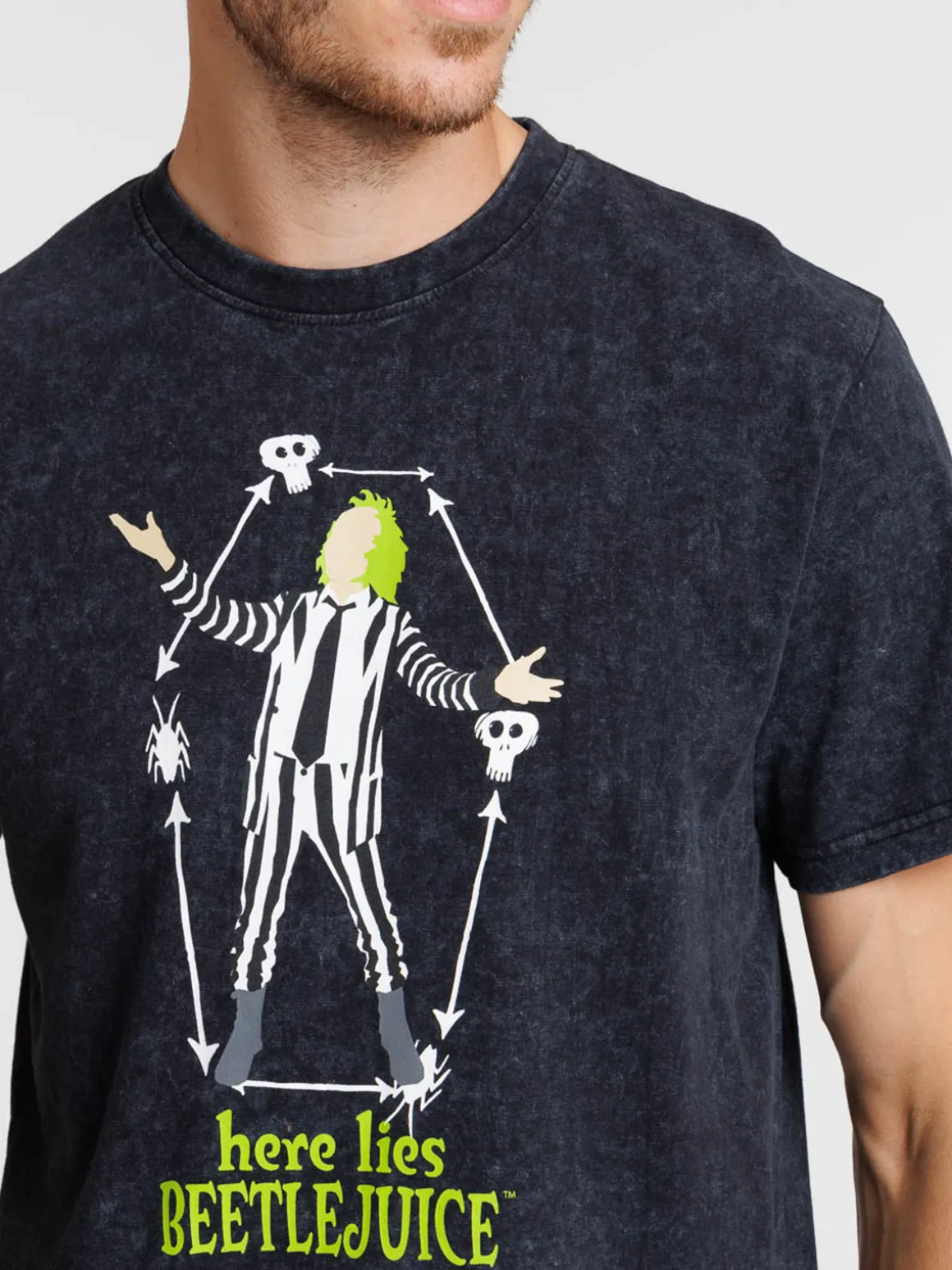 T-shirt noir Beetlejuice homme