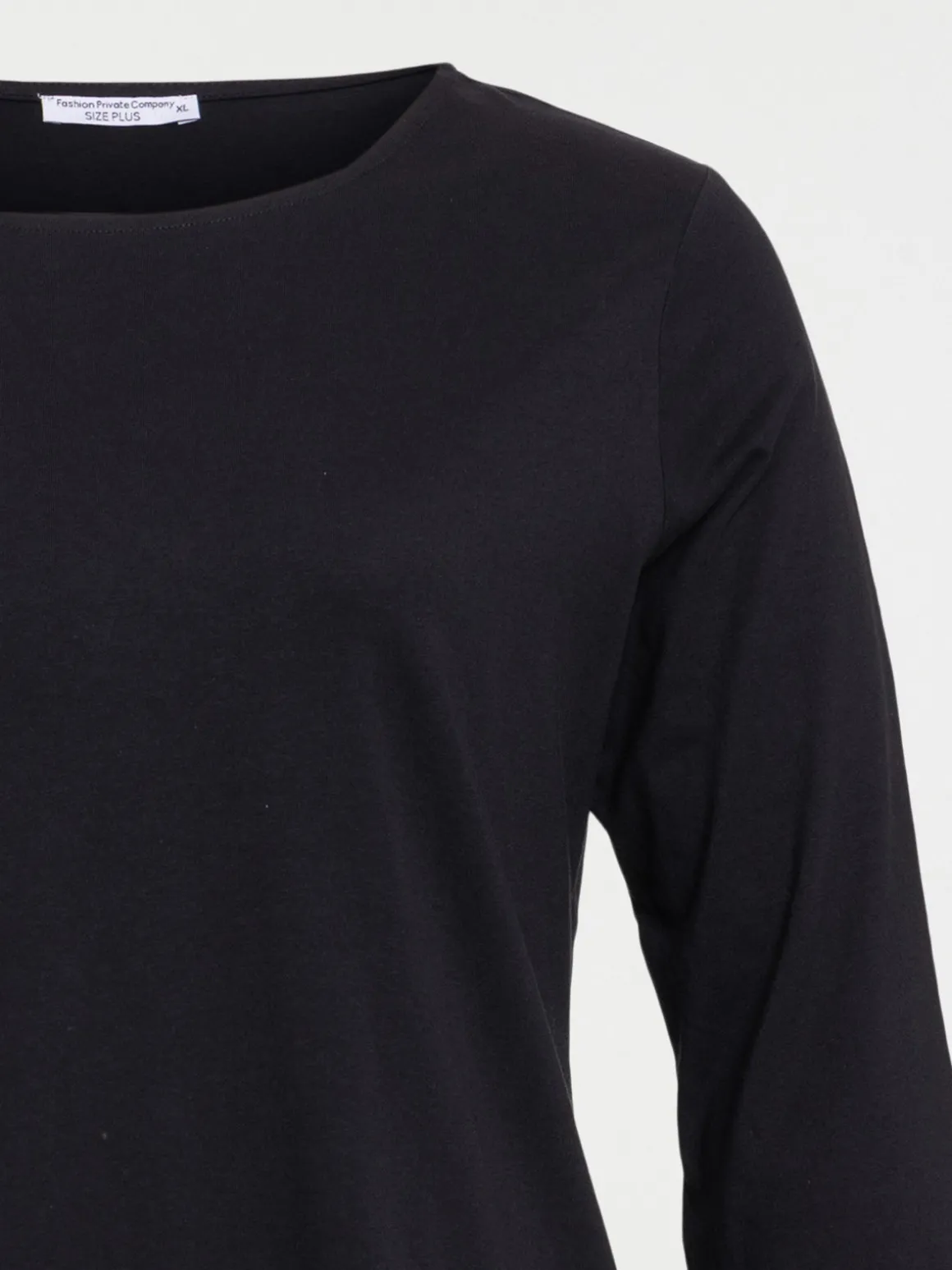 T-shirt noir coton grande taille femme