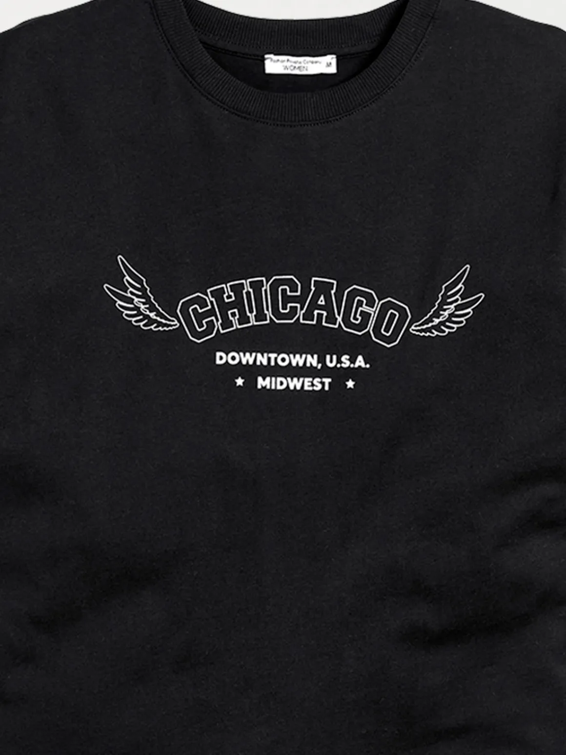 T-shirt noir femme chicago