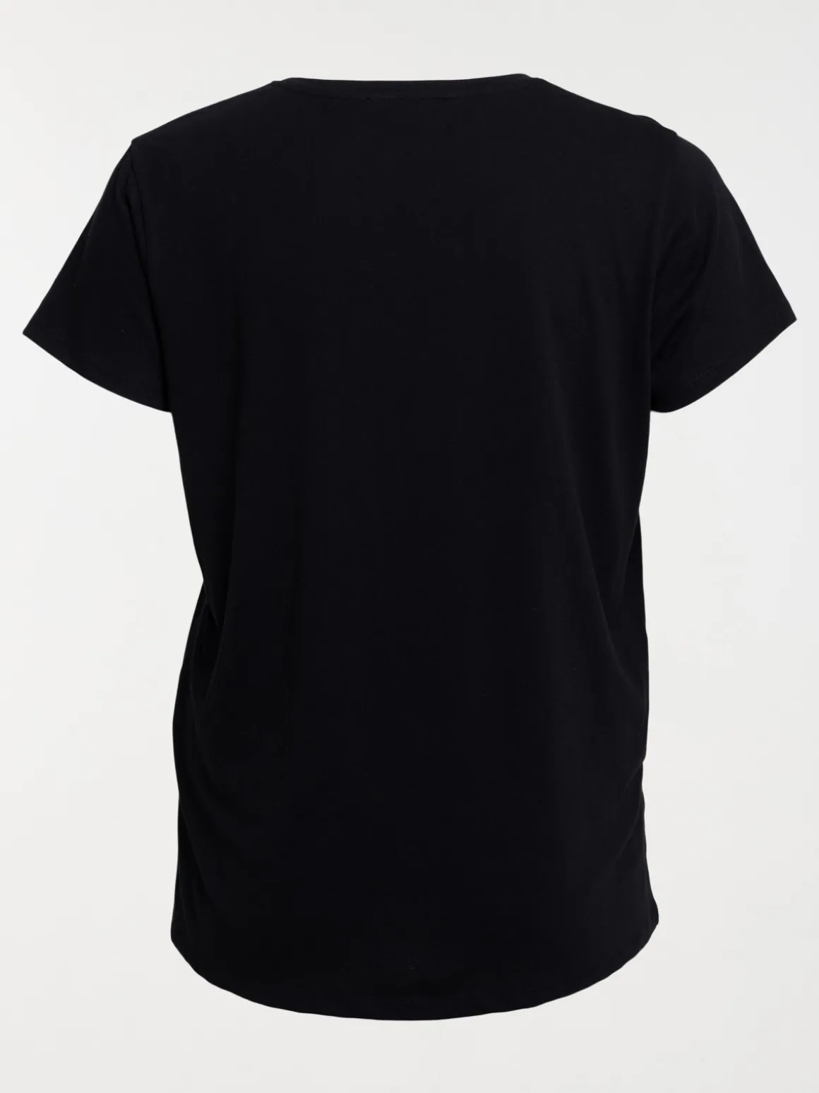 T-shirt noir grande taille femme