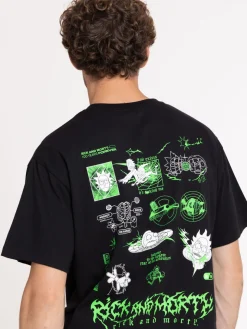 T-shirt noir Rick et Morty homme