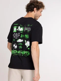 T-shirt noir Rick et Morty homme