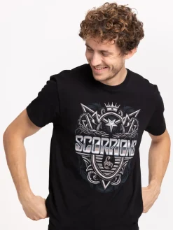 T-shirt noir Scorpions homme