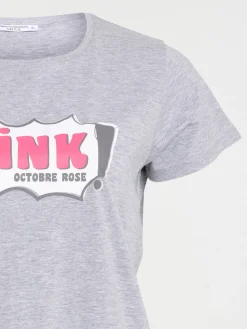 T-shirt octobre rose grande taille femme