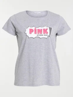 T-shirt octobre rose grande taille femme