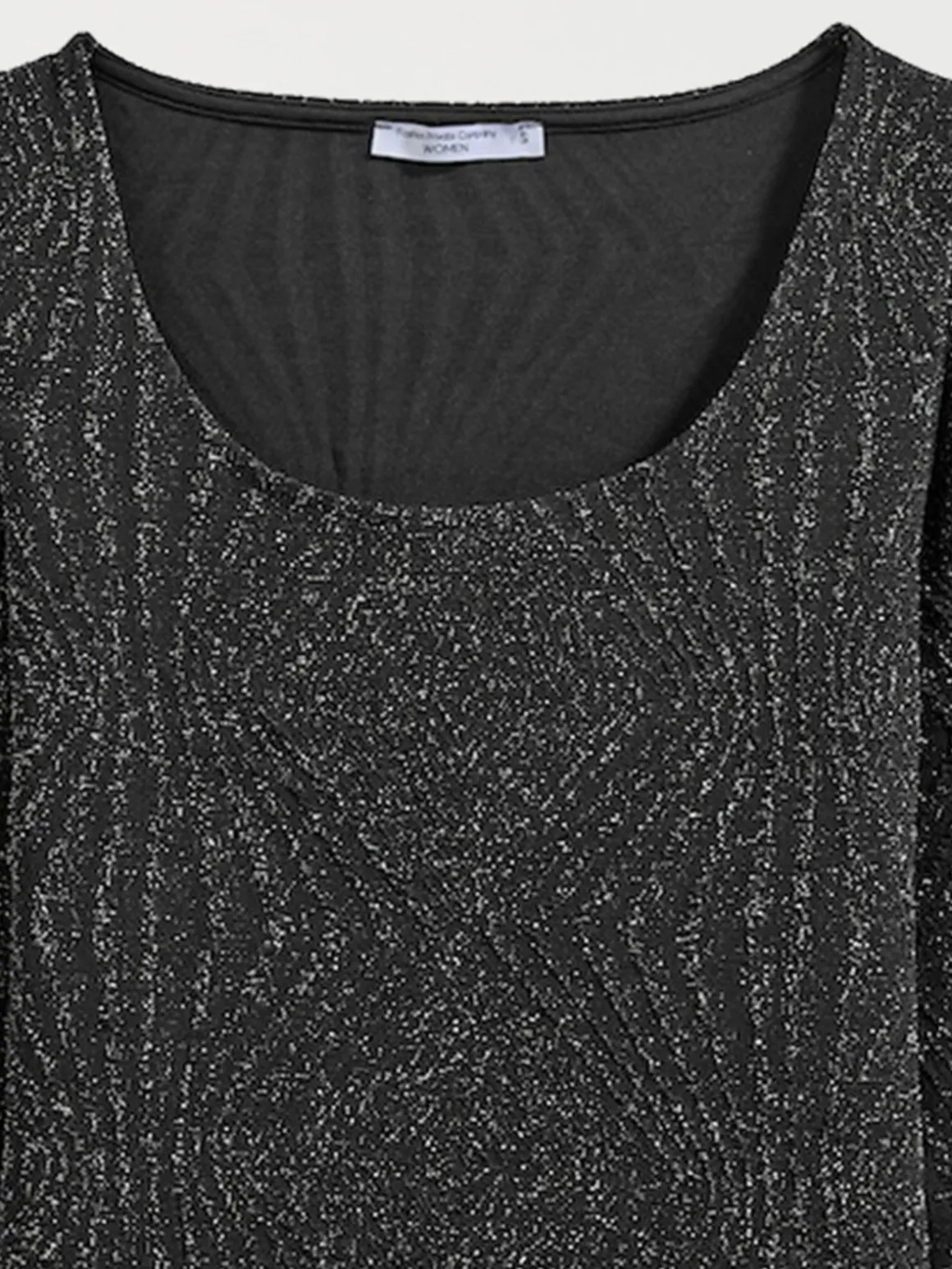 T-shirt pailleté manches longues femme