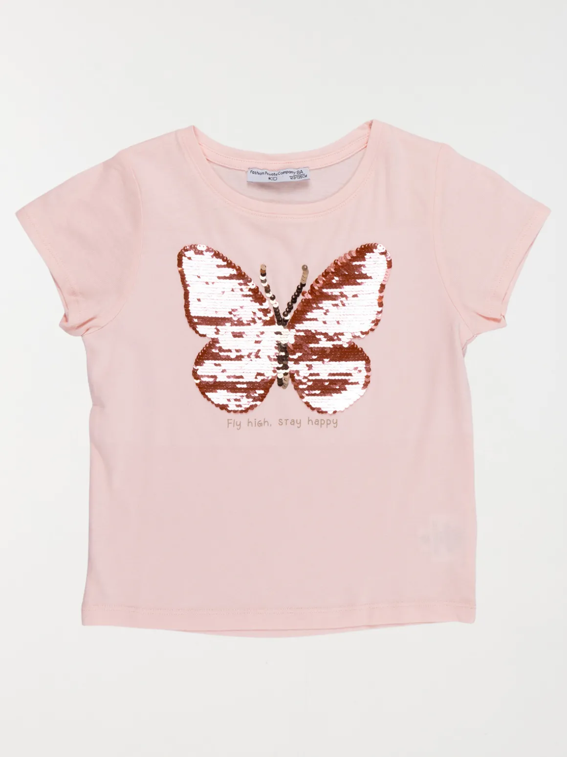 T-shirt papillon sequins fille (3-12A)