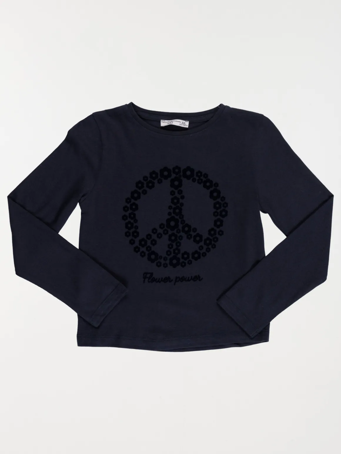 T-shirt Peace and love fille (3-12A)