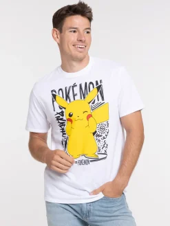 T-shirt Pokémon blanc homme