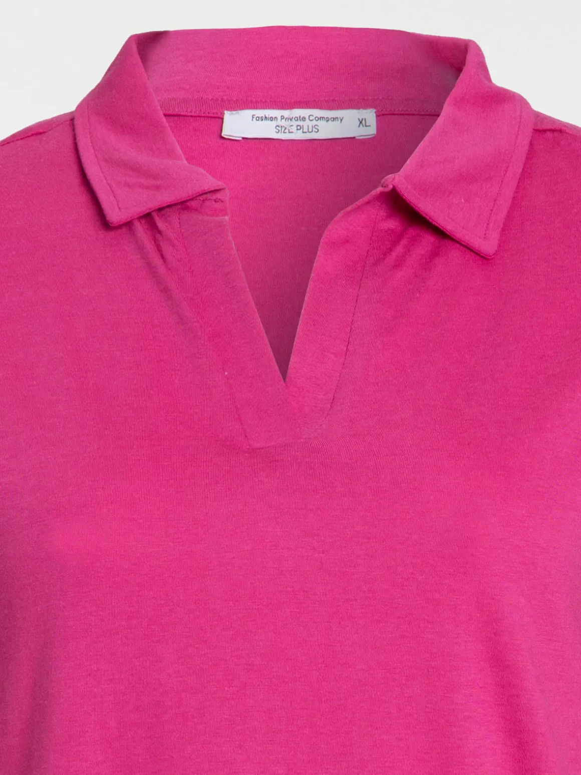 T-shirt polo fushia grande taille femme