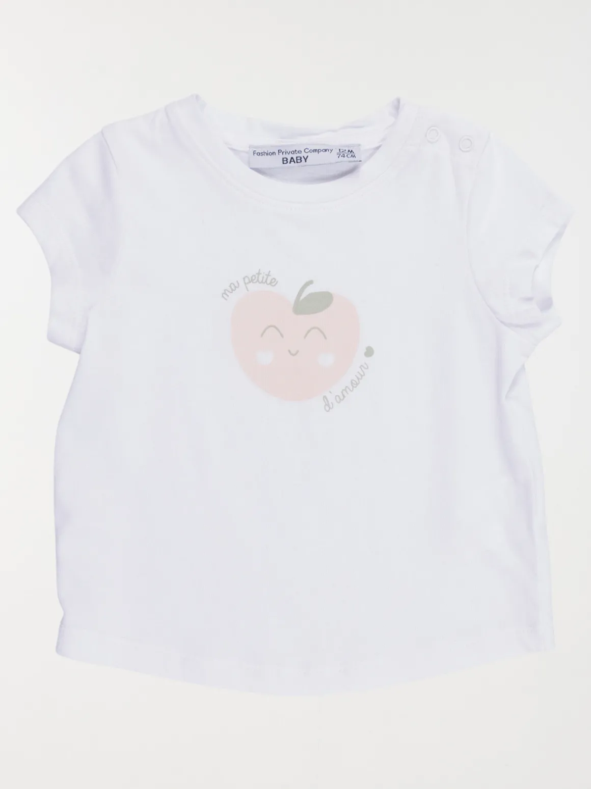 T-shirt pomme d'amour fille (3-36M)