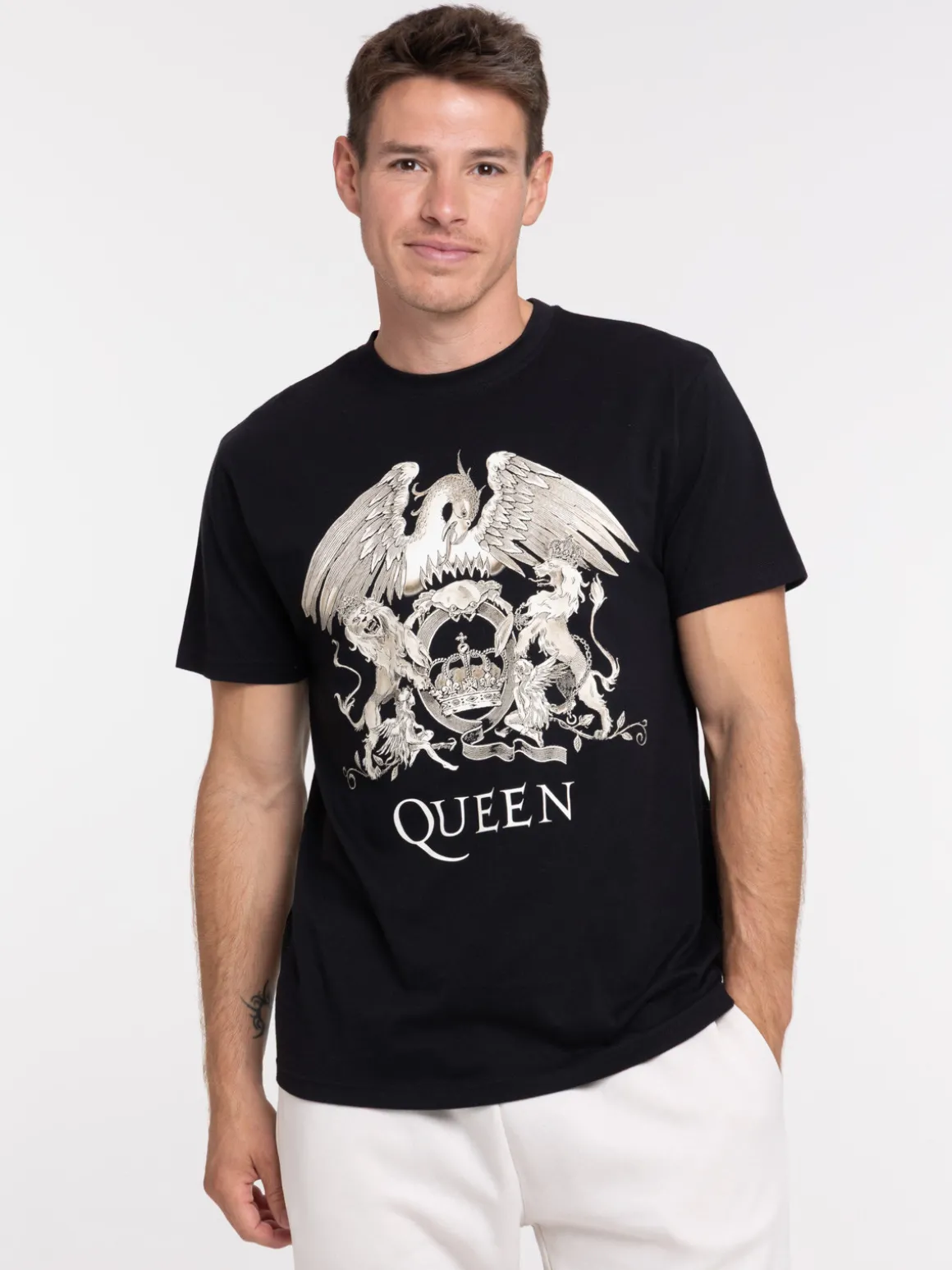 T-shirt Queen noir homme