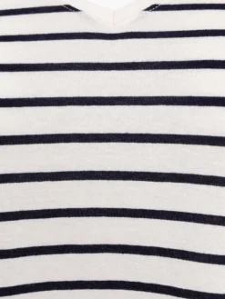 T-shirt rayé col V grande taille femme