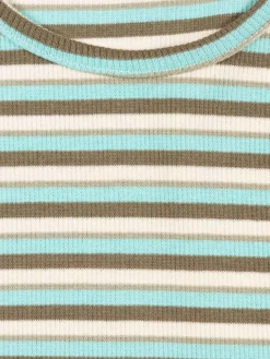 T-shirt rayé côtelé fille (XXS-M)
