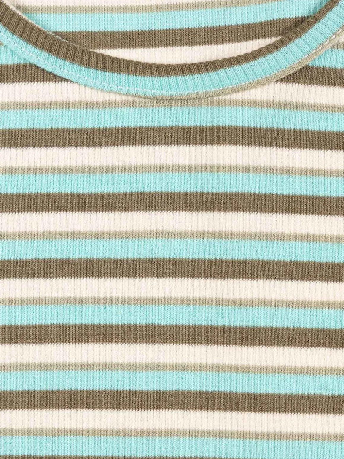 T-shirt rayé côtelé fille (XXS-M)