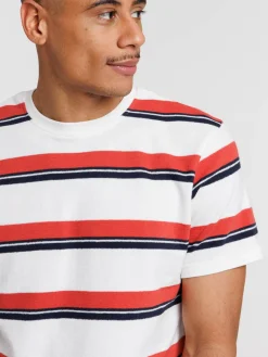 T-shirt rayé en coton homme