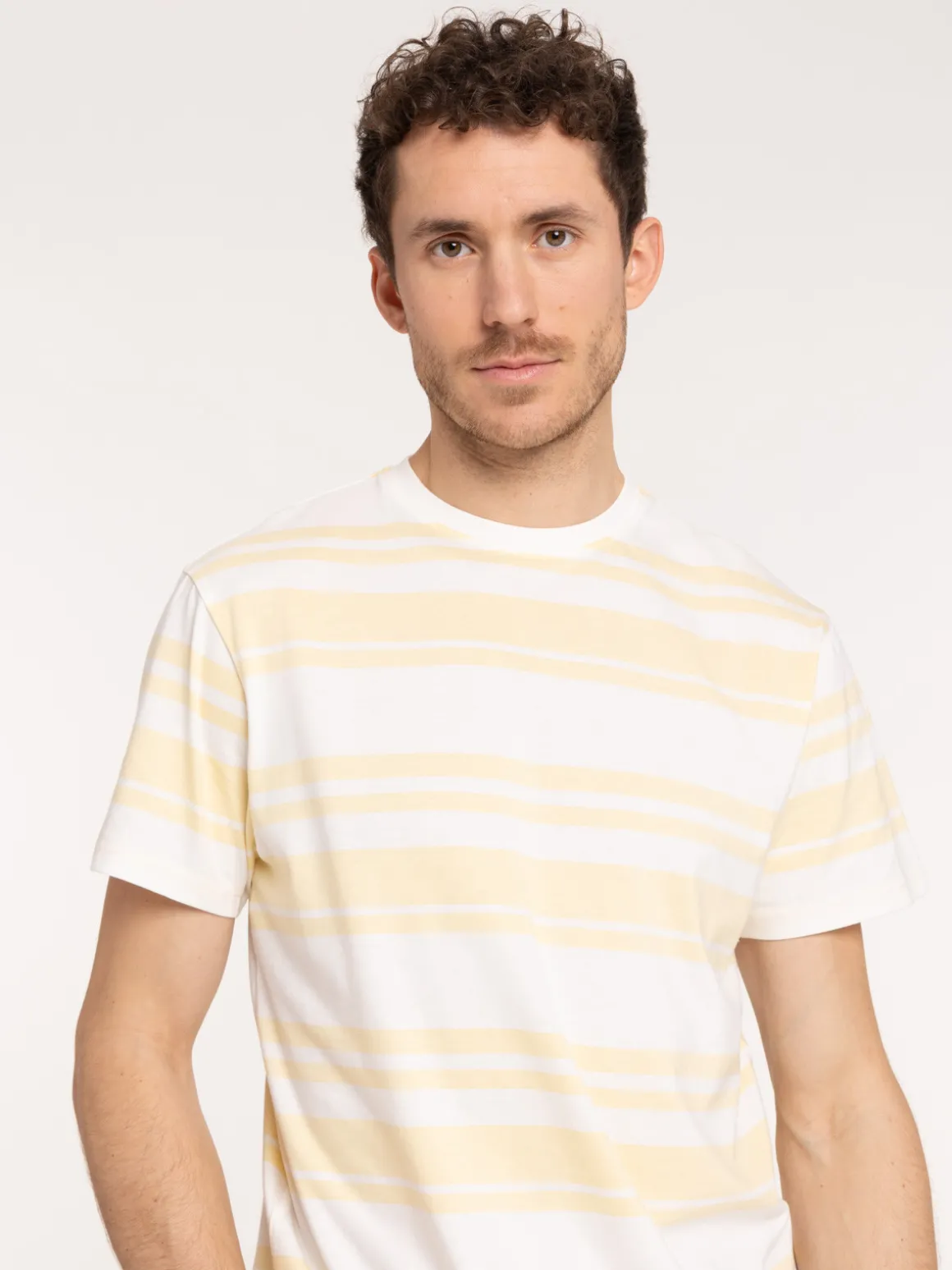 T-shirt rayé en coton homme