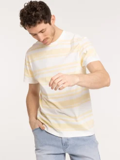 T-shirt rayé en coton homme