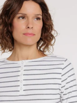 T-shirt rayé manches longues femme