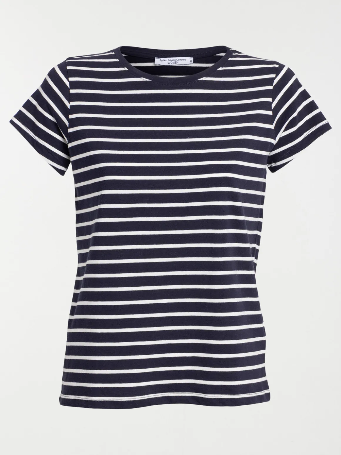 T-shirt rayé navy et écru femme